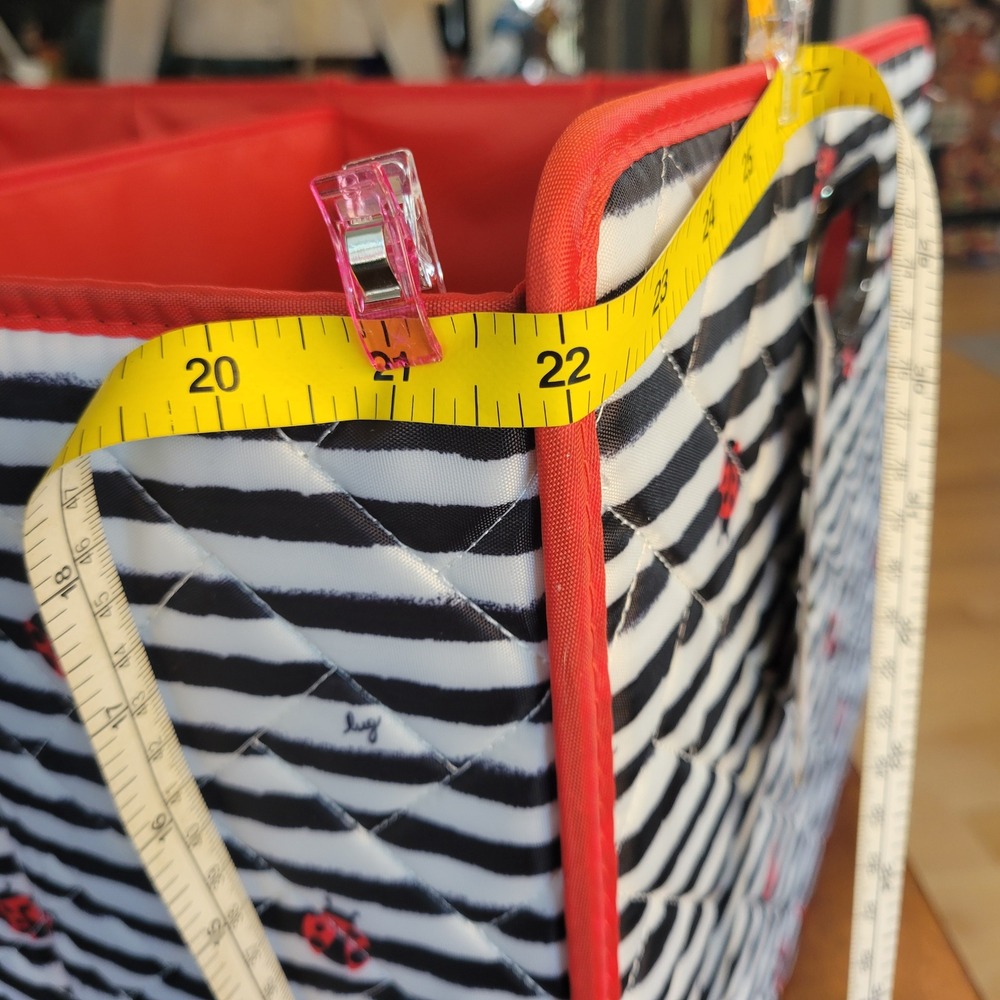 LUG Flatbed 2 Collapsible Multi-Purpose Organizer Ladybugs Striped 22X12 NEW - Picture 7 of 16